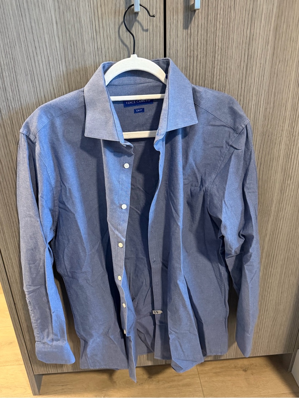 Vince Camuto Men's Light Blue Textured Dress Shirt
